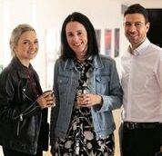 Abi Moran and Laura Kelly JWT with Sharief O' Connor Vodafone